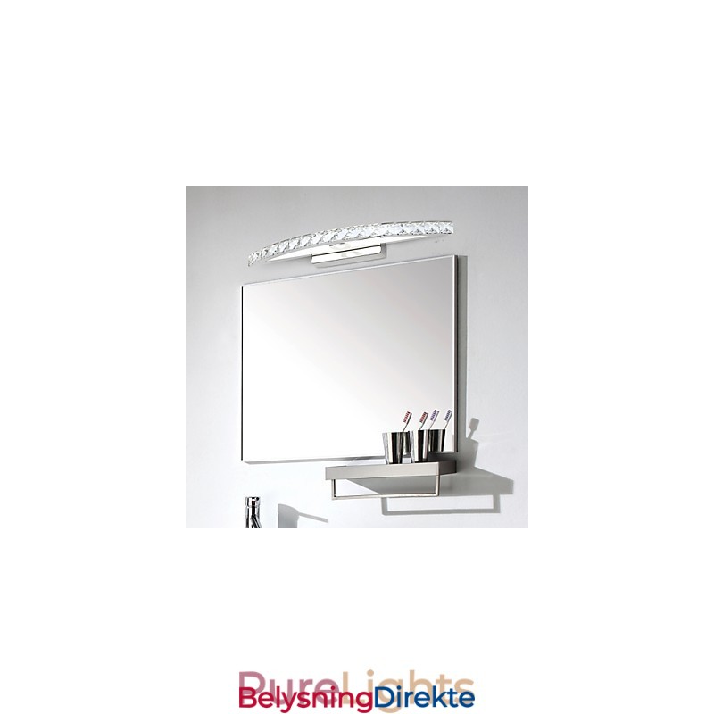 Speillampe I Rustfritt Stål Og Krystall