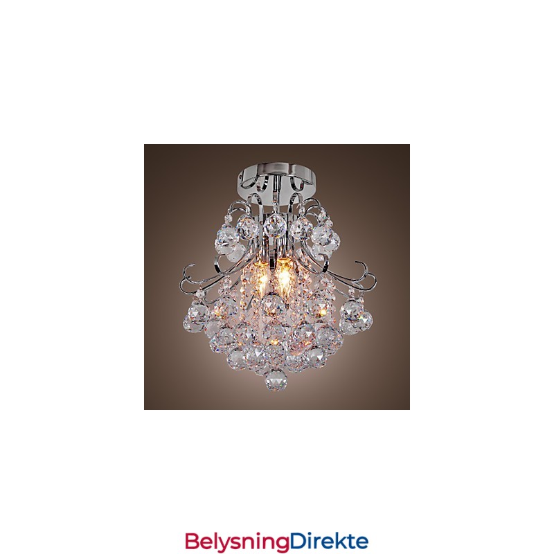 Moderne Samtids Krystall Mini-Style Galvanisert Metall Lysekrone Innfelt Montering