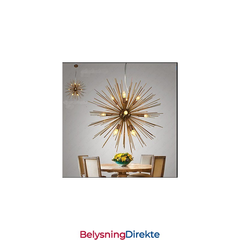 Retro Imitert Kobber Creative Line 12 Lysekrone