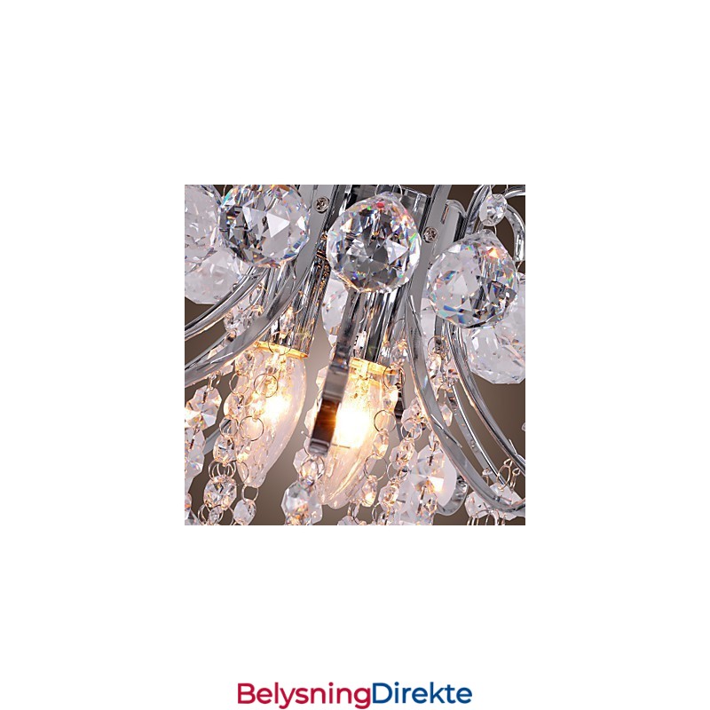 Moderne Samtids Krystall Mini-Style Galvanisert Metall Lysekrone Innfelt Montering