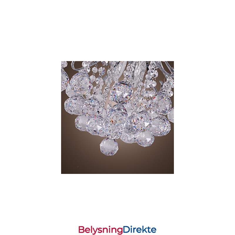 Moderne Samtids Krystall Mini-Style Galvanisert Metall Lysekrone Innfelt Montering