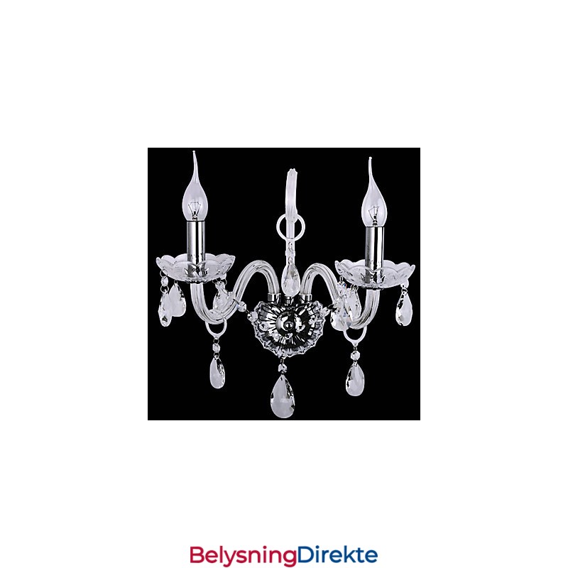 Moderne Krystallvegglamper Med 2 Lys I Stearinlysfunksjon