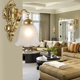 Vegglampe I Ministil, Tradisjonell, Klassisk Metall, E27