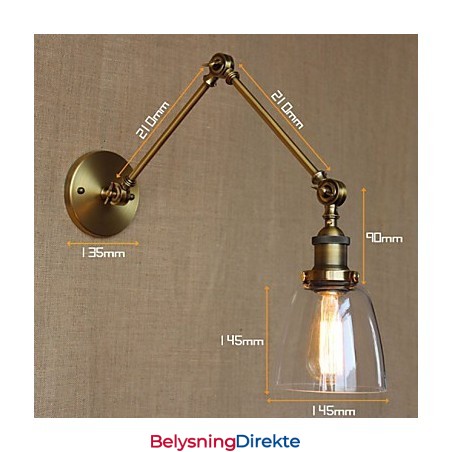 Retro Vintage Rack Soverom Nattbord Eksklusiv Hotellobby Dekorert Antikk Bronse Vegglampe