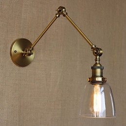 Retro Vintage Rack Soverom Nattbord Eksklusiv Hotellobby Dekorert Antikk Bronse Vegglampe
