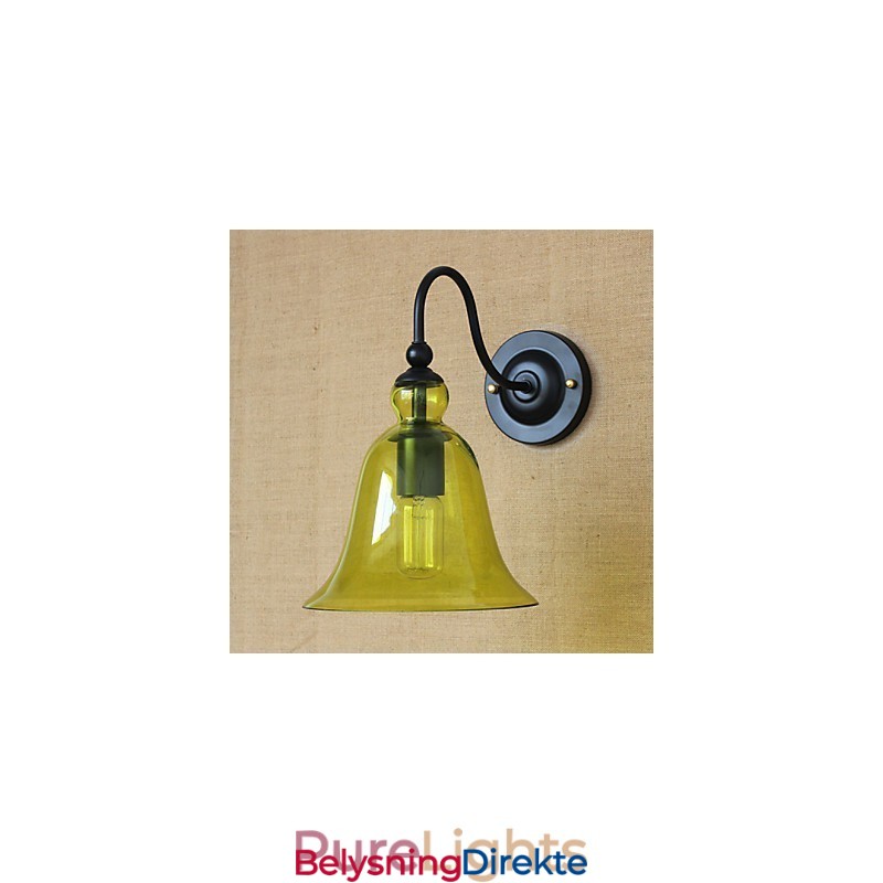 Amerikansk Landlig Minimalistisk Blå Glass Dekorativ Vegglampe Stue Gang