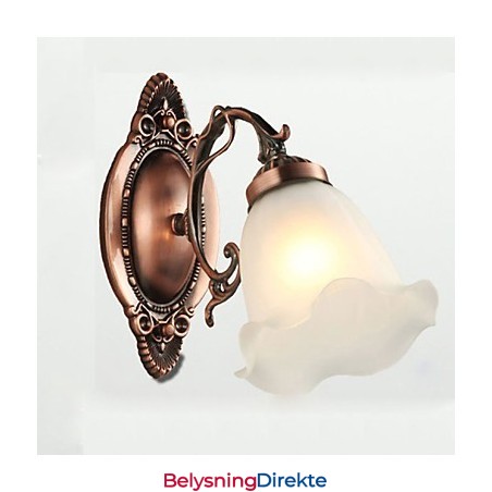 Retro Glass Enkel Europeisk Moderne Eleganse Smijerns Vegglampe