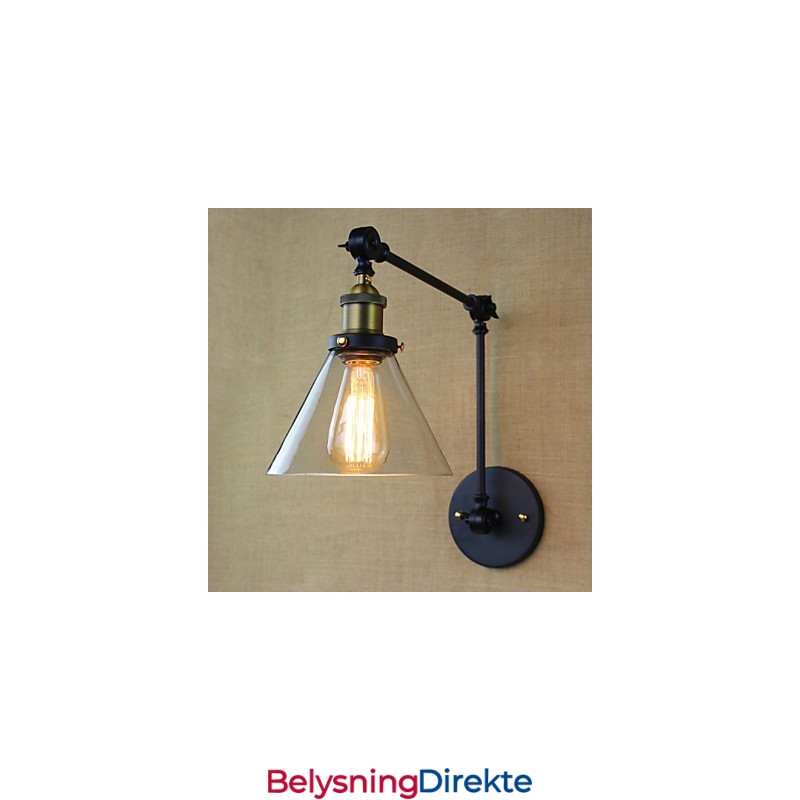 Middelhavslandsby Retro Pastoral Glass Dekorativ Vegglampe Klesbutikk Restaurant Kaffe