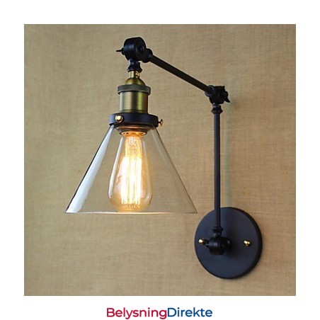 Middelhavslandsby Retro Pastoral Glass Dekorativ Vegglampe Klesbutikk Restaurant Kaffe