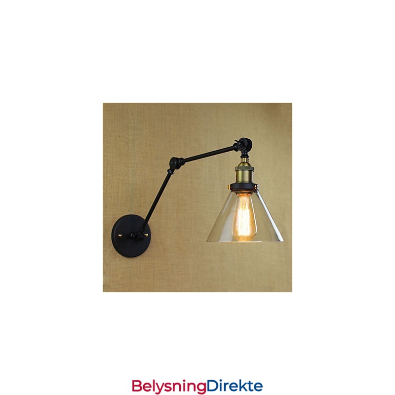 Middelhavslandsby Retro Pastoral Glass Dekorativ Vegglampe Klesbutikk Restaurant Kaffe