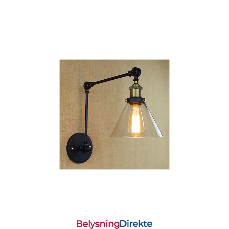 Middelhavslandsby Retro Pastoral Glass Dekorativ Vegglampe Klesbutikk Restaurant Kaffe