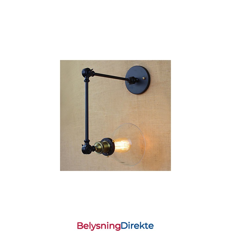 Middelhavslandsby Retro Pastoral Glass Dekorativ Vegglampe Klesbutikk Restaurant Kaffe