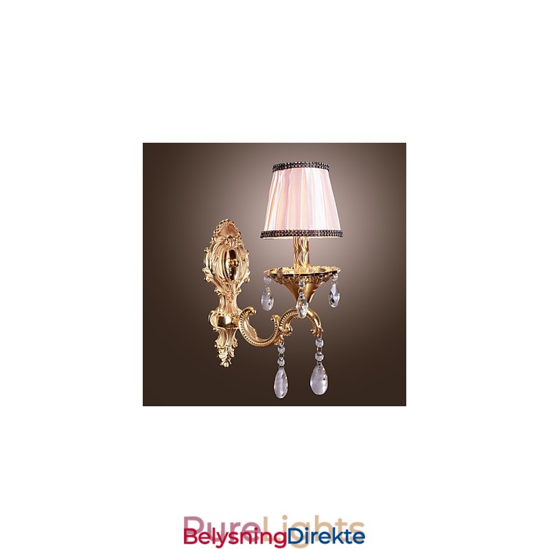 Elegant Krystallvegglampe I Rosa