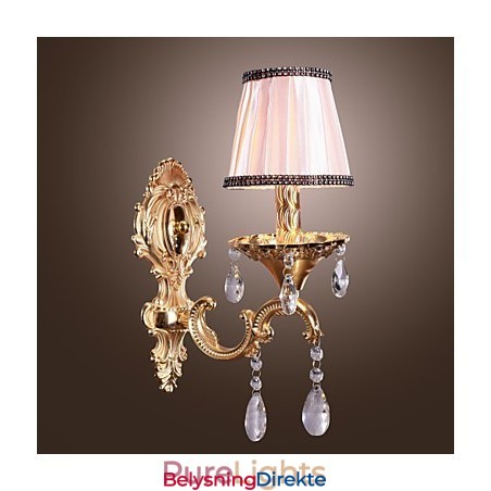 Elegant Krystallvegglampe I Rosa