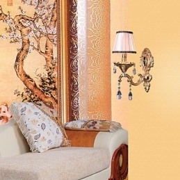 Elegant Krystallvegglampe I Rosa