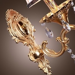 Elegant Krystallvegglampe I Rosa