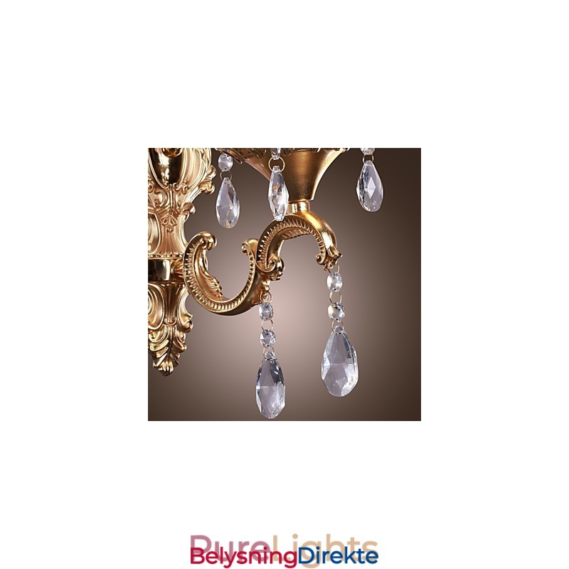 Elegant Krystallvegglampe I Rosa