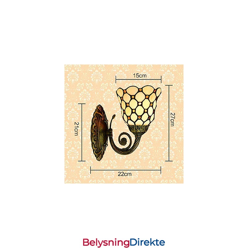 Europeisk Middelhavskontraktert Landlig Kreativ Smijernsvegglampe Glasslamper