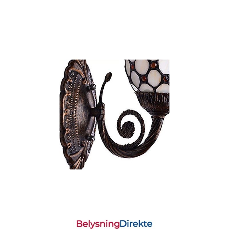 Europeisk Middelhavskontraktert Landlig Kreativ Smijernsvegglampe Glasslamper