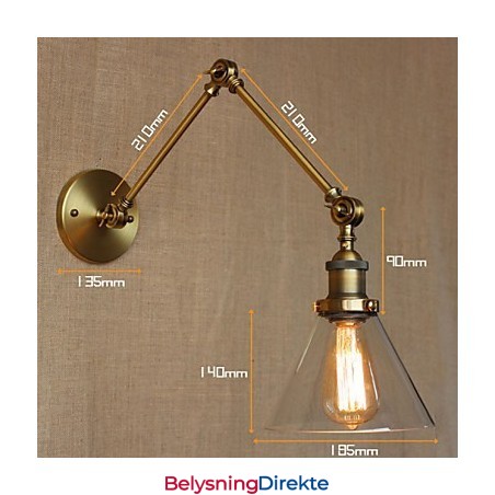 Industriell Stil Retro Vintage Butikker Soverom Moderne Kirkesal Dekorert Bronse Vegglampe