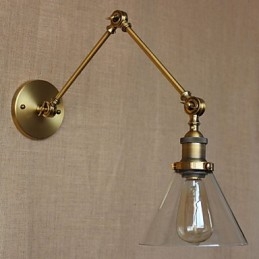 Industriell Stil Retro Vintage Butikker Soverom Moderne Kirkesal Dekorert Bronse Vegglampe