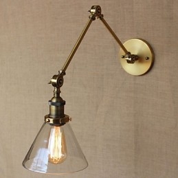 Industriell Stil Retro Vintage Butikker Soverom Moderne Kirkesal Dekorert Bronse Vegglampe