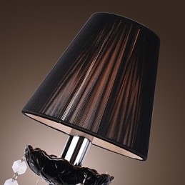 Krystallvegglampe Med 2 Lys I Stoffskjerm