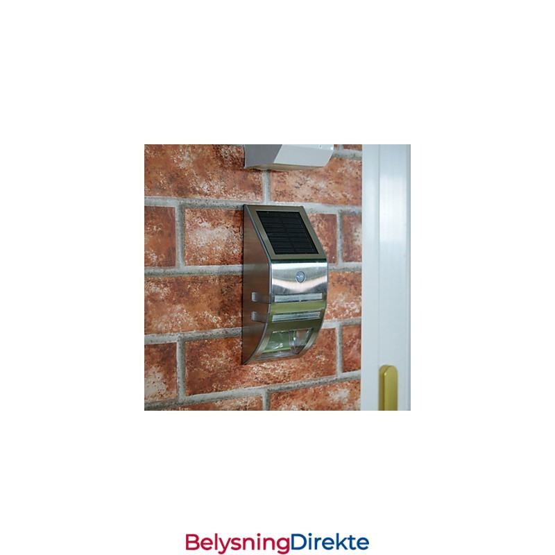 Solcelledrevet Hvit Vegglampe Med Pir-Bevegelsessensor