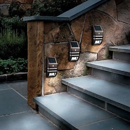 Solcelledrevet Hvit Vegglampe Med Pir-Bevegelsessensor