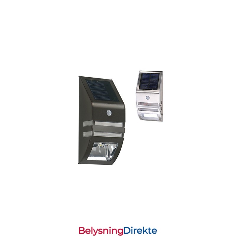 Solcelledrevet Hvit Vegglampe Med Pir-Bevegelsessensor
