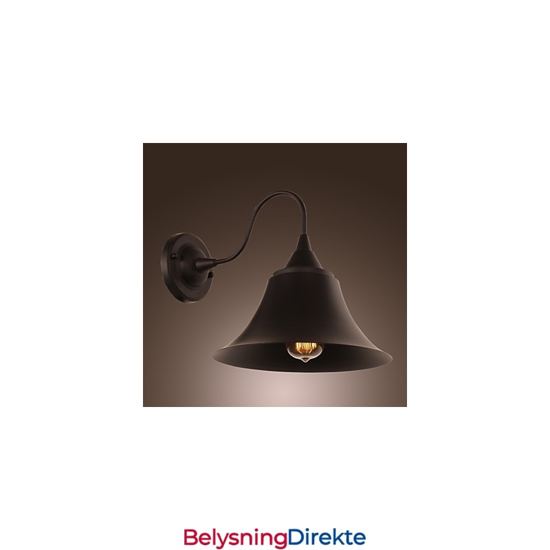 Kunstnerisk Vegglampe Med Retro Metallskjerm Og Brakett