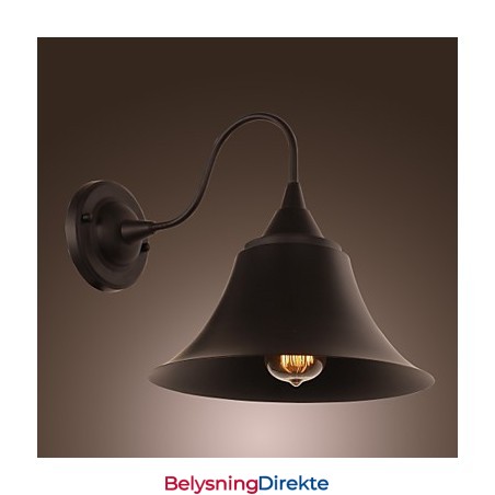 Kunstnerisk Vegglampe Med Retro Metallskjerm Og Brakett