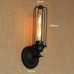 Retro Minimalistisk Industriell Nattbordstrapp Balkong Dekorativ Vegglampe