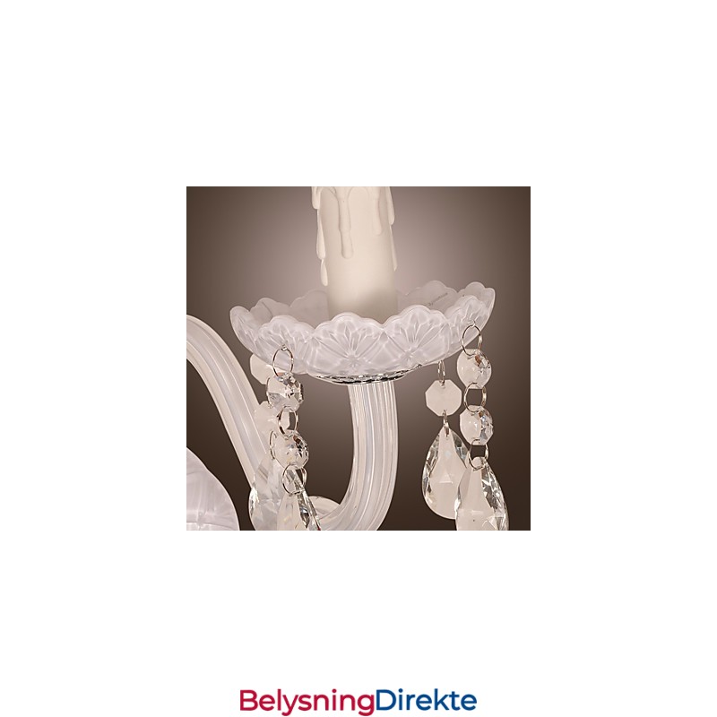 Krystallvegglampe Med 2 Lys I Stearinlyspære