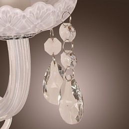 Krystallvegglampe Med 2 Lys I Stearinlyspære