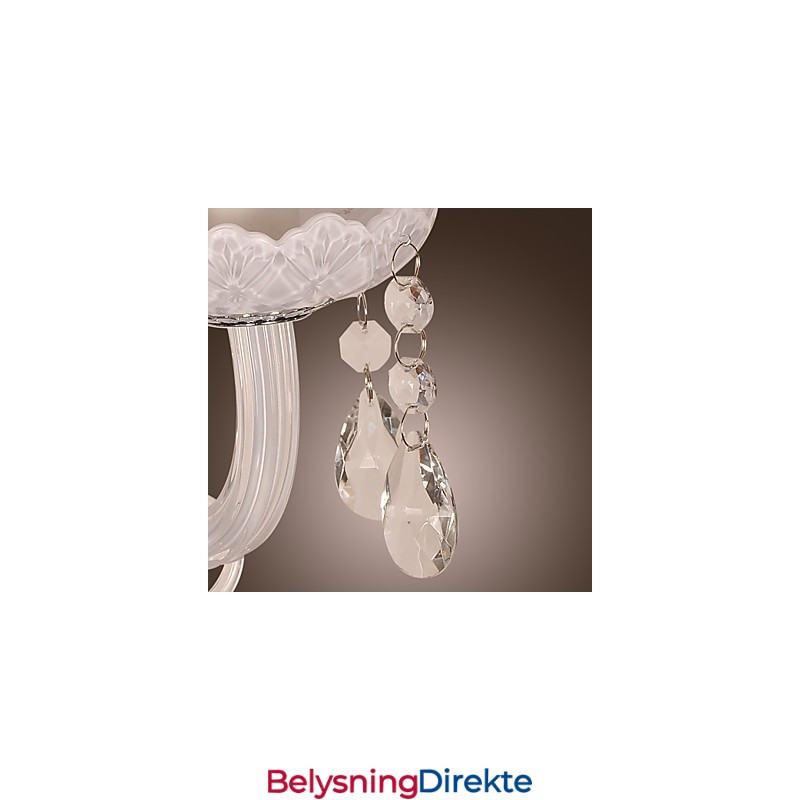 Krystallvegglampe Med 2 Lys I Stearinlyspære