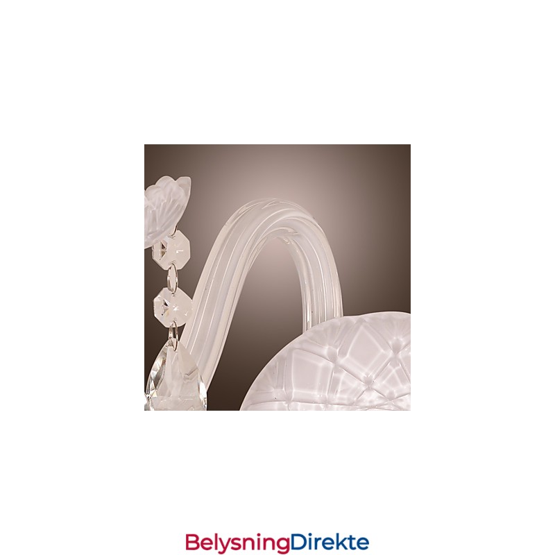 Krystallvegglampe Med 2 Lys I Stearinlyspære