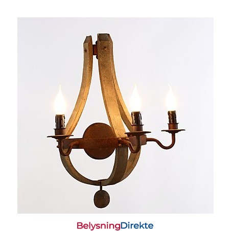 Mini-Vegglampetter I Rustikk Hyttestil I Tre, Bambus