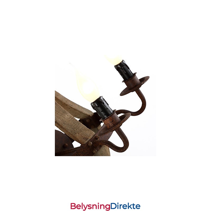 Mini-Vegglampetter I Rustikk Hyttestil I Tre, Bambus