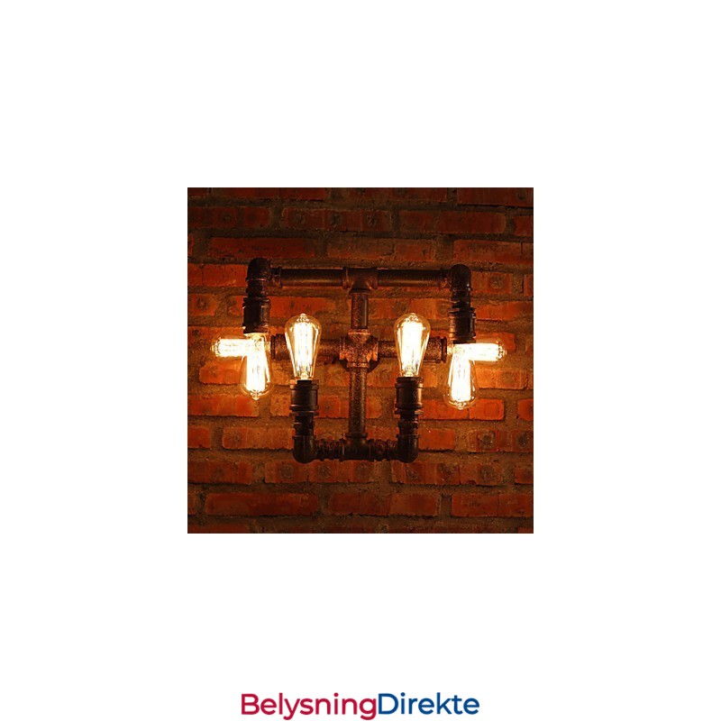 Retro Barvegglampe I Jern, Mini-Stil, Rustikk Hyttemetall