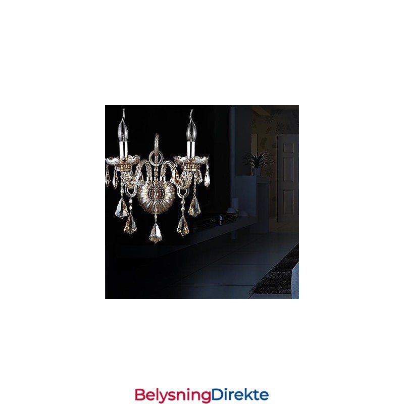 Krystall Vegglampe Stearinlys Vegglamper Lesevegglamper Moderne Samtids Metall