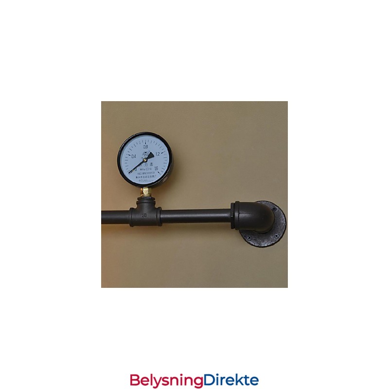 Vegglampe Med 5 Lys I Vannrør, Jern, Ministil, Industriell Stil, Landlig Metall