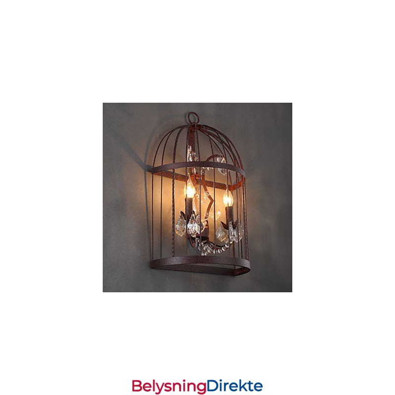 Mini-Vegglampe I Rustikt Metall I Hyttestil