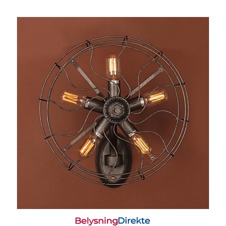 Mini-Vegglampe I Landlig Metall