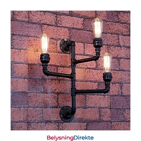 Mini-Vegglampe I Rustikt Metall I Hyttestil