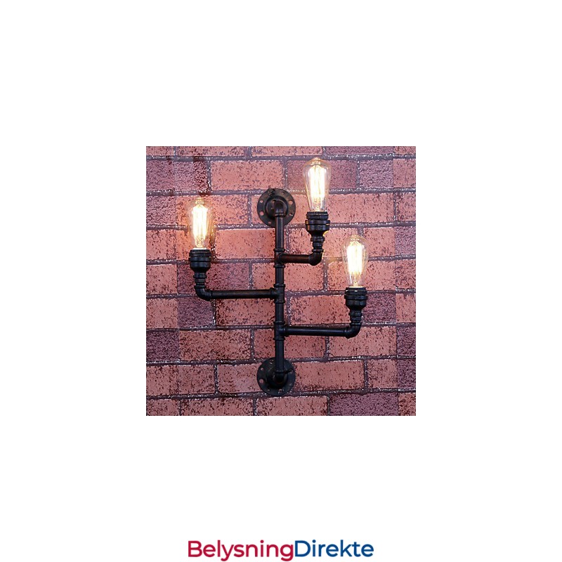 Mini-Vegglampe I Rustikt Metall I Hyttestil