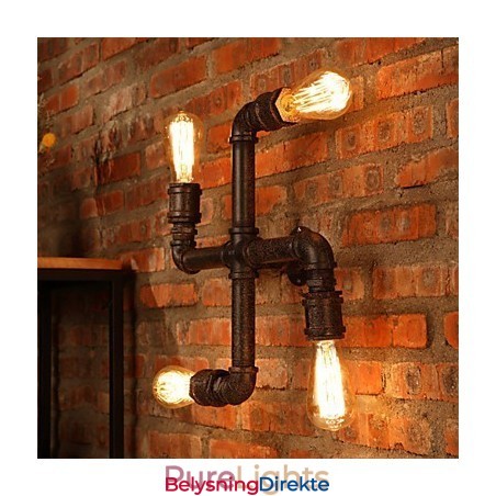 Retro Barvegglampe I Jern, Mini-Stil, Rustikk Hyttemetall