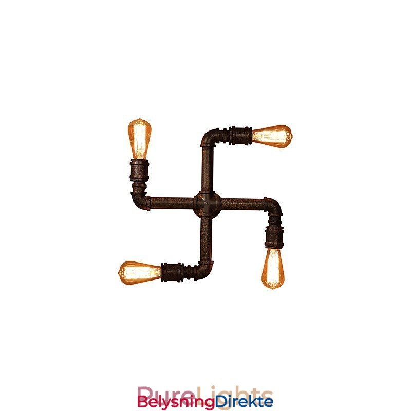 Retro Barvegglampe I Jern, Mini-Stil, Rustikk Hyttemetall