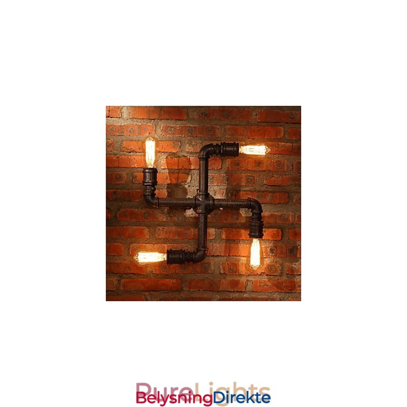 Retro Barvegglampe I Jern, Mini-Stil, Rustikk Hyttemetall