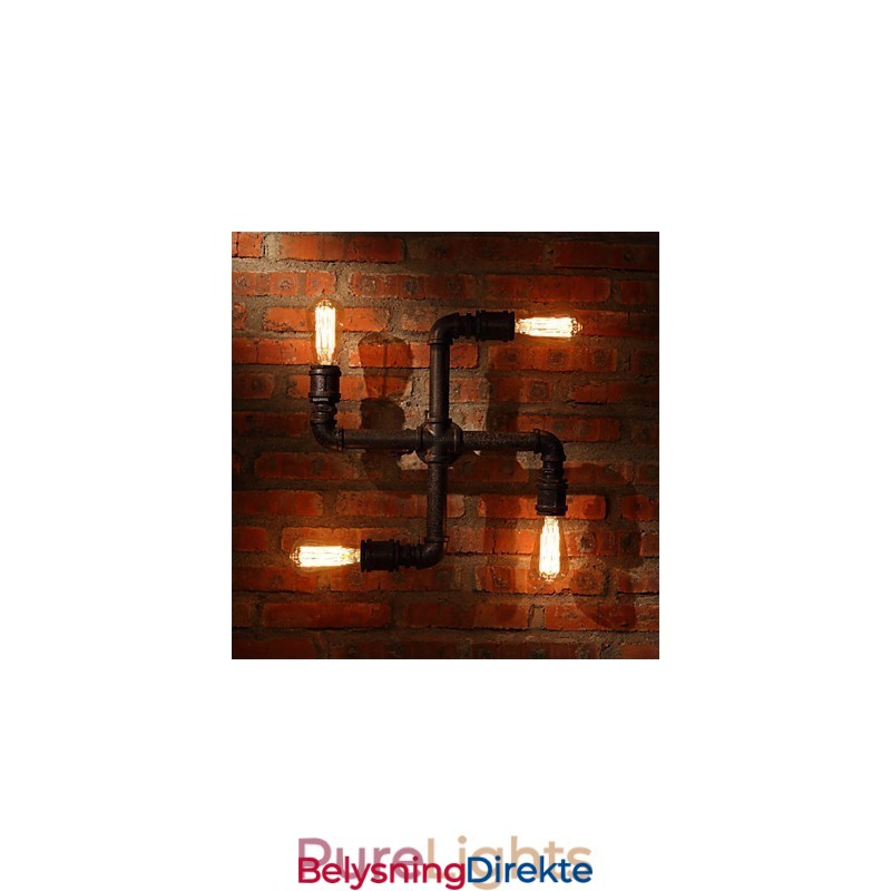 Retro Barvegglampe I Jern, Mini-Stil, Rustikk Hyttemetall